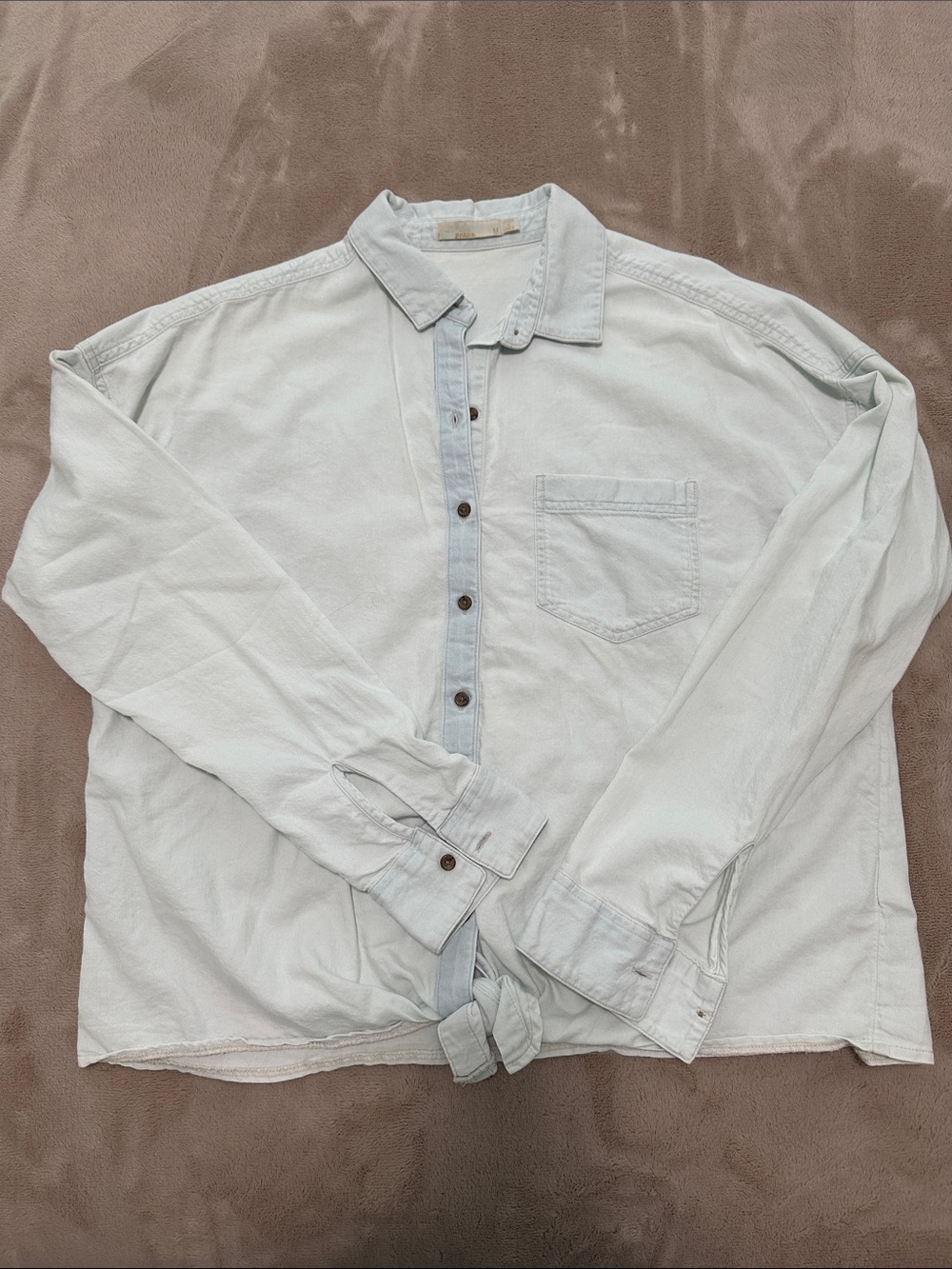 Prana Pale Blue Women's Button-Down Shirt